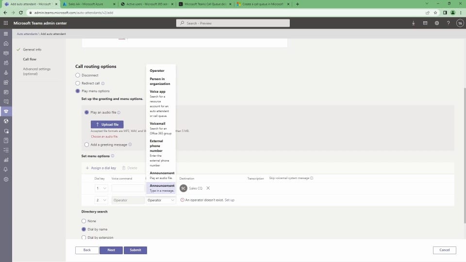 Call Queues, Auto Attendants and Resource Accounts