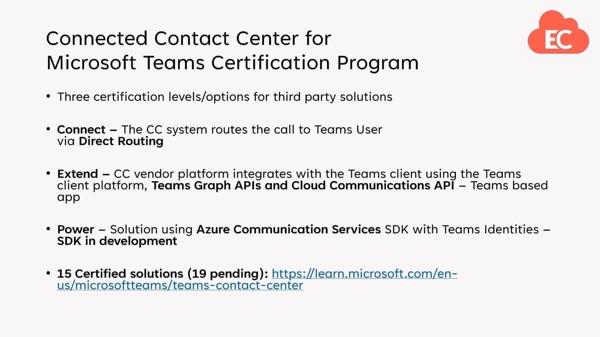 Microsoft Teams Contact Center Options