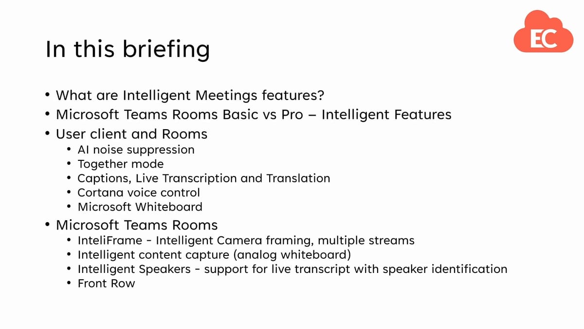 Microsoft Teams Intelligent Meetings Features
