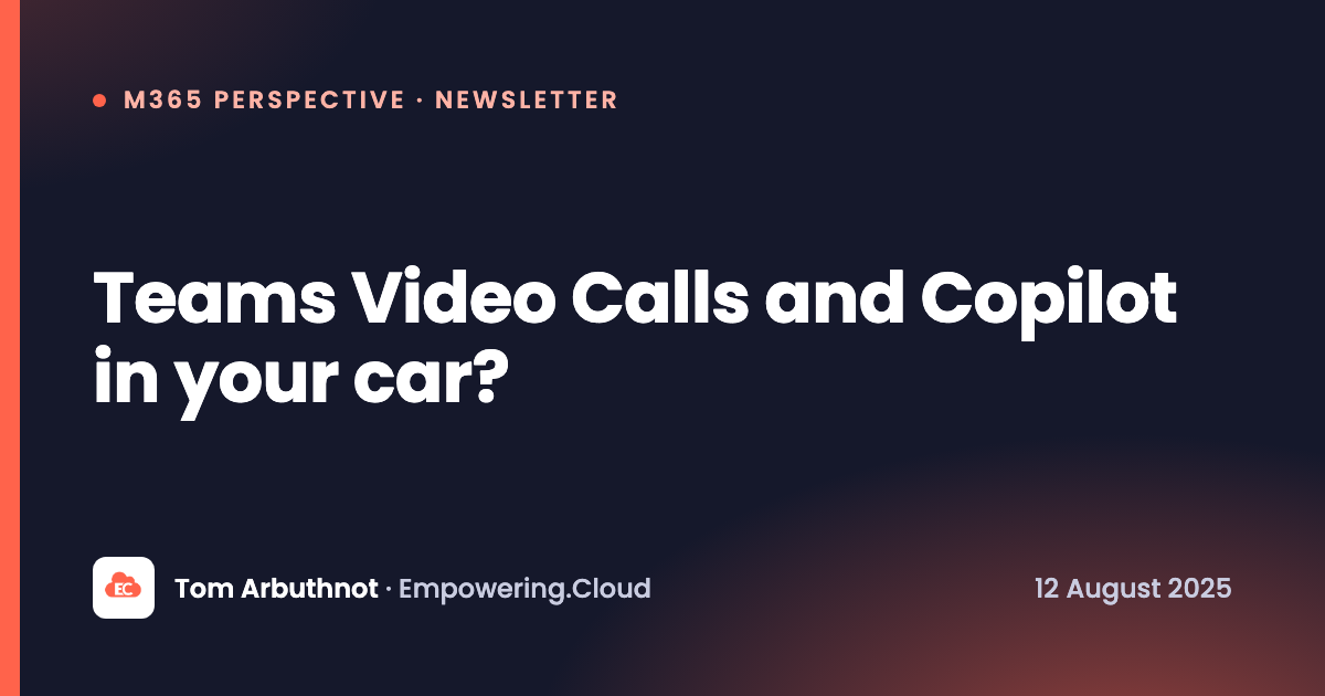 Teams Video Calls and Copilot in your car?