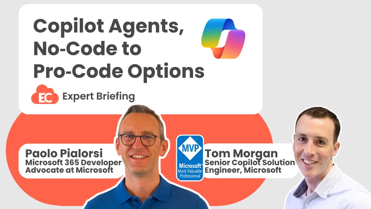 Copilot Agents, No-Code to Pro-Code Options - Paolo Pialorsi, Senior Developer Advocate at Microsoft