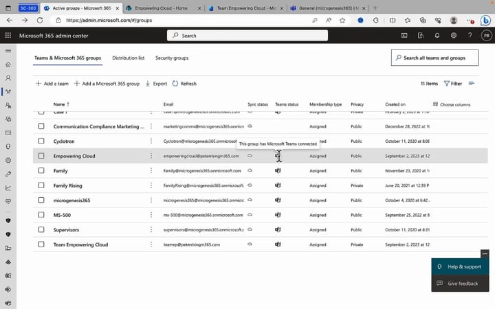 Create, Configure and Manage Groups