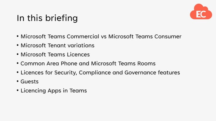 Licensing for Microsoft Teams