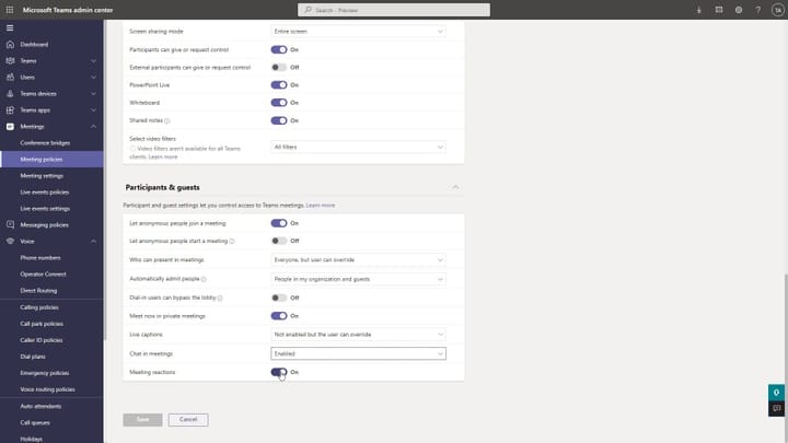 Meetings Settings and Policies