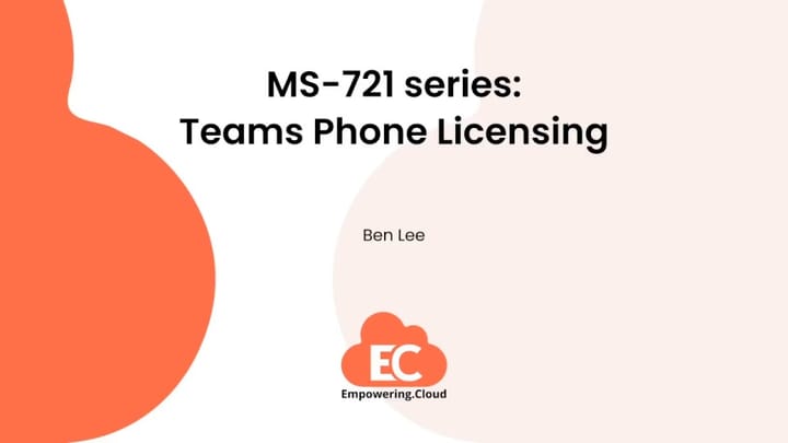 Teams Phone Licensing