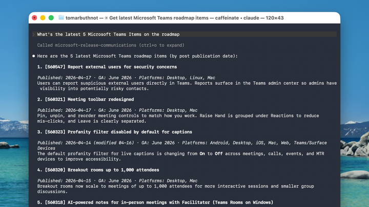 Microsoft 365 Roadmap and Azure Updates (Roadmap) MCP Explained