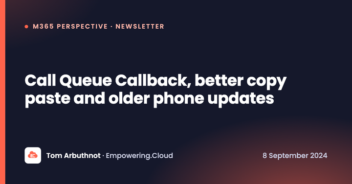Call Queue Callback, better copy paste and older phone updates