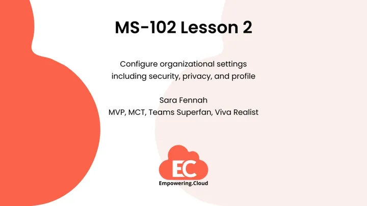 Configure organizational settings including security, privacy and profile