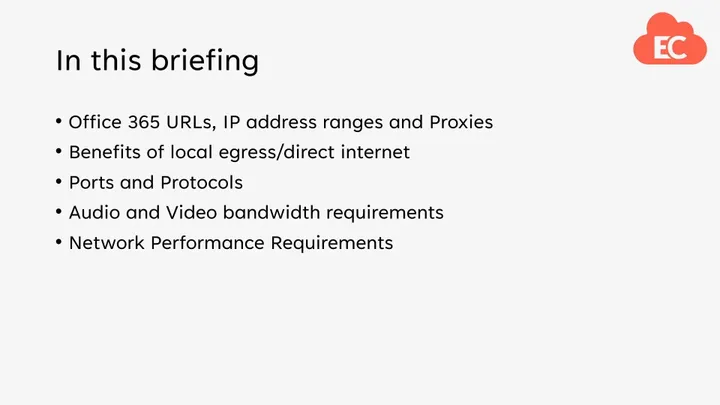 Network requirements, Bandwidth Requirements and ports and protocols for Microsoft Teams