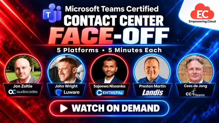 Microsoft Teams Certified Contact Centre Face-Off: Five Live Demos - Five Minutes Each